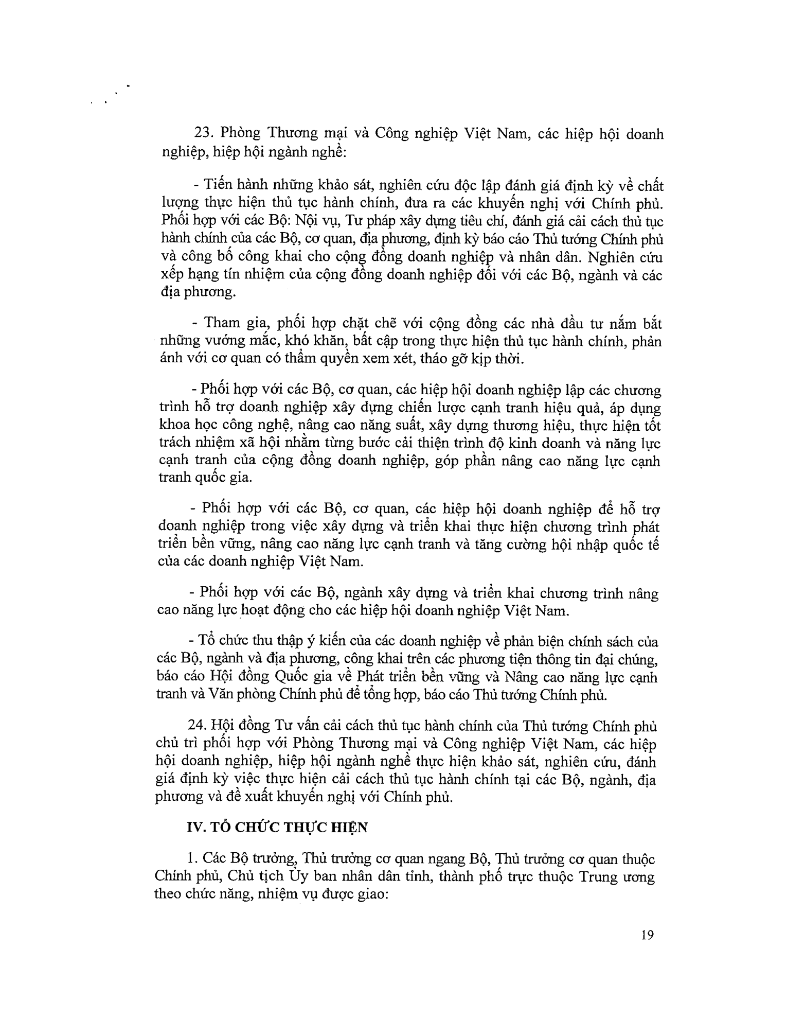 Trang 19 bản gốc 19/NQ-CP
