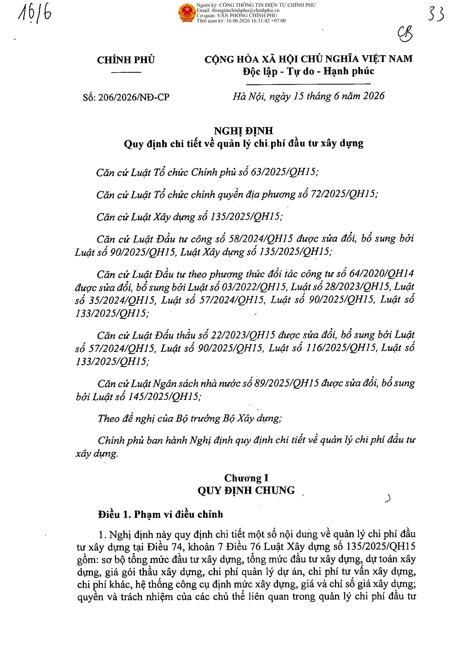 Trang 1 bản gốc 206/2026/NĐ-CP