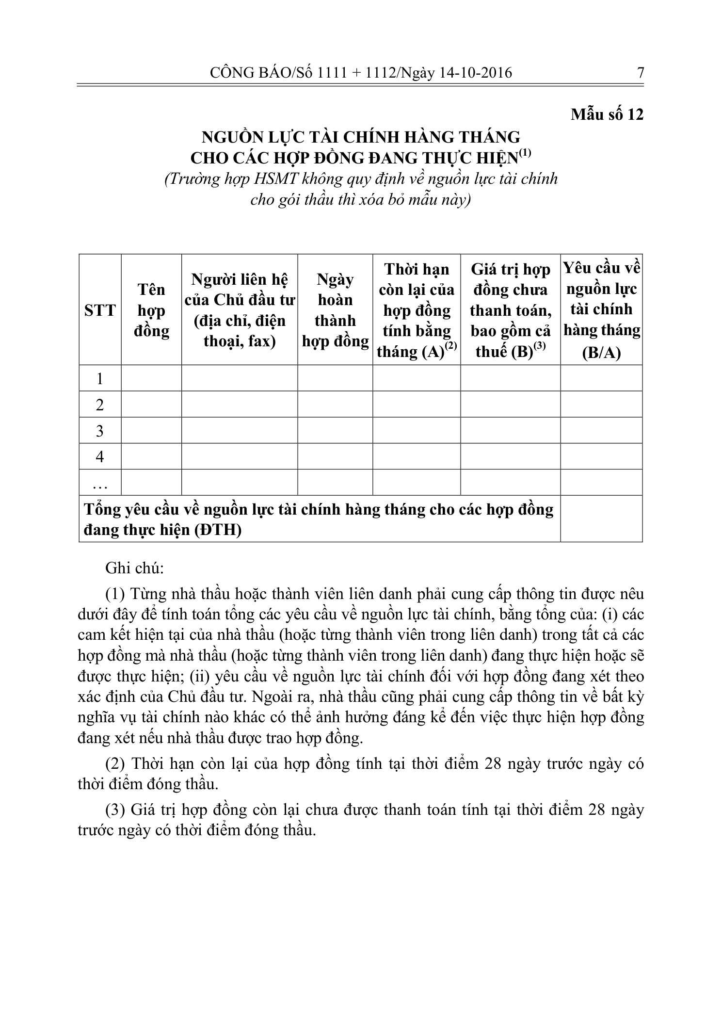 Trang 5 bản gốc 14/2016/TT-BKHĐT