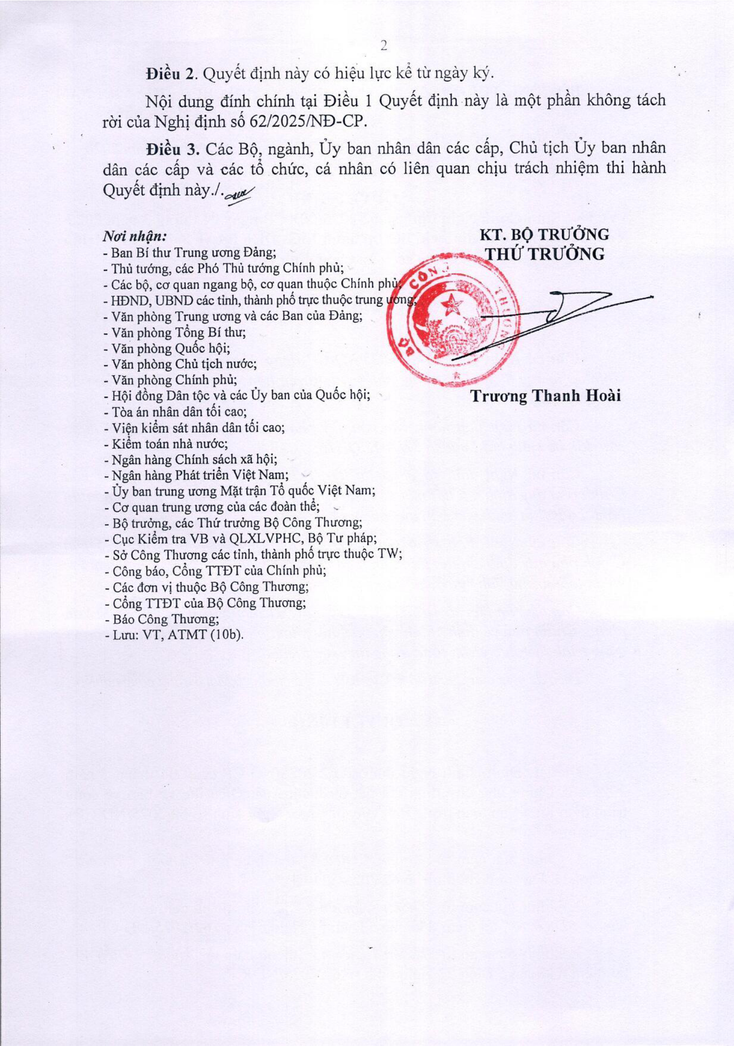 Trang 2 bản gốc 305/QĐ-BCT
