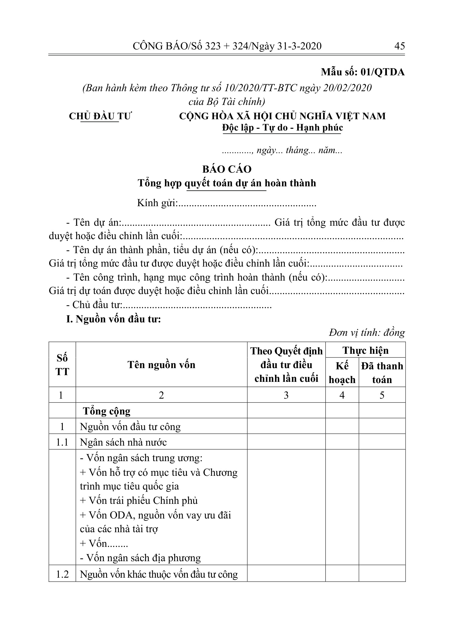 Trang 31 bản gốc 10/2020/TT-BTC