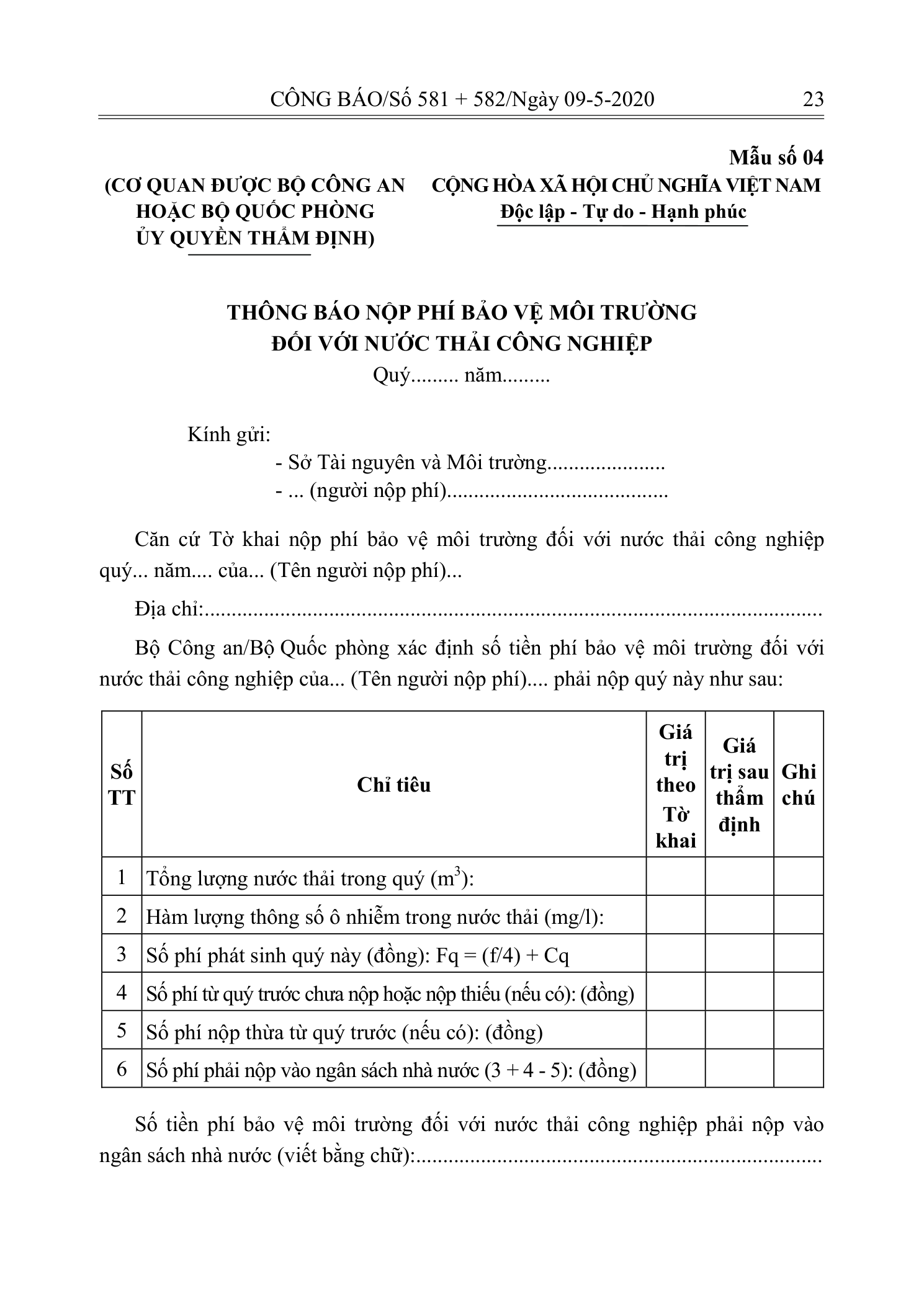 Trang 20 bản gốc 53/2020/NĐ-CP