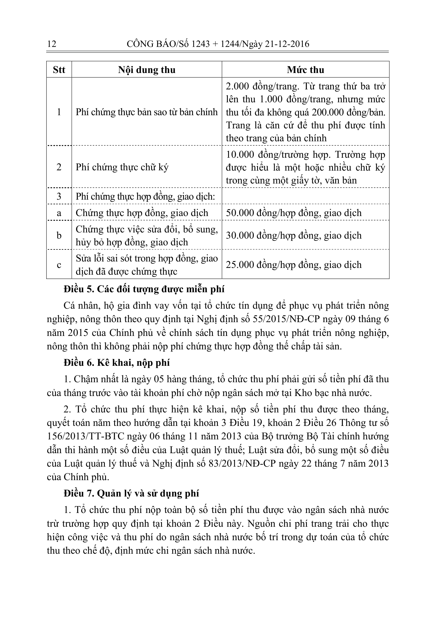 Trang 2 bản gốc 226/2016/TT-BTC